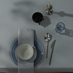 Compliments Confetti Damask Dug 150x300cm Mineral Blue