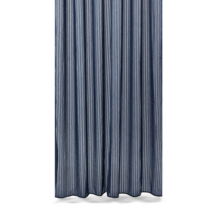 Compliments Lines Badeforh�ng 140x220cm m/ Ringe Deep Blue