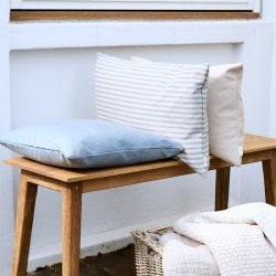 Compliments Outdoor Fine Stripe Udend�rspude 45x45cm Dusty Blue