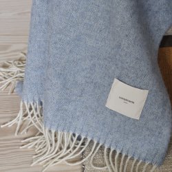 Compliments Waves Plaid 140x200cm Mineral Blue