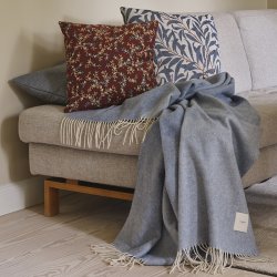 Compliments Waves Plaid 140x200cm Mineral Blue