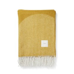 Compliments Waves Plaid 140x200cm Mustard