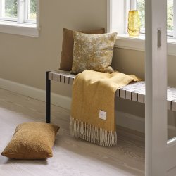 Compliments Waves Plaid 140x200cm Mustard