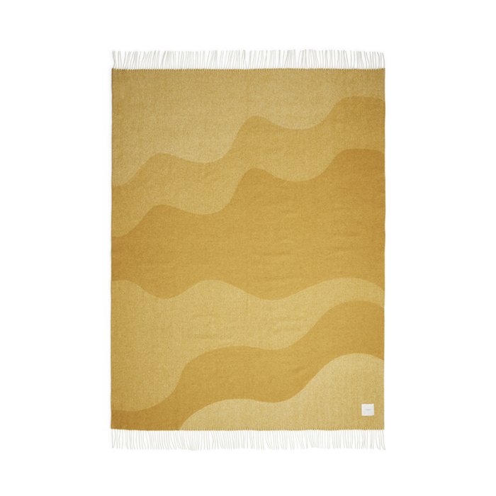 Compliments Waves Plaid 140x200cm Mustard