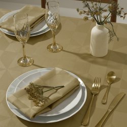 Compliments Wind Damask Dug 150x250cm Brass