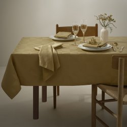 Compliments Wind Damask Dug 150x250cm Brass