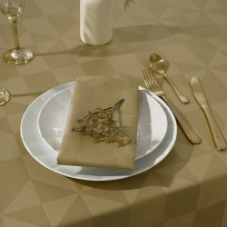 Compliments Wind Damask Dug 150x300cm Brass