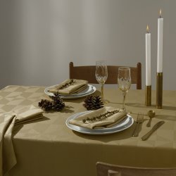 Compliments Wind Damask Dug 150x350cm Brass