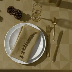Compliments Wind Damask Stofservietter 4 stk Brass
