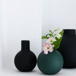 Cooee Design - Collar Vase - 7 cm - Black