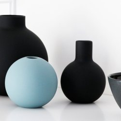 Cooee Design - Collar Vase - 7 cm - Black