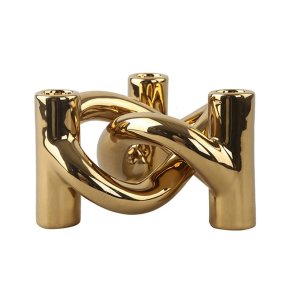Cooee Design - Lykke Three Lysestage - Gold Finiah