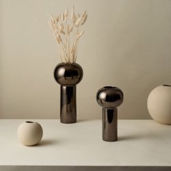 Cooee Design - Pillar Vase - 24 cm - Dark Silver