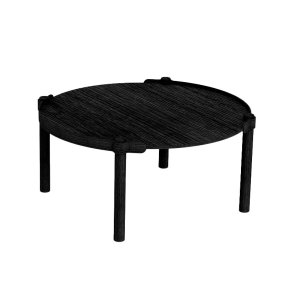 Cooee Design Woody Rundt Sofabord - Sortbejdset Eg - 80 cm