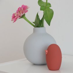 Cooee Design - Collar Vase - 12 cm - Light Grey