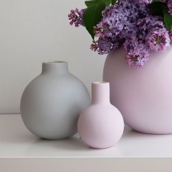 Cooee Design - Collar Vase - 12 cm - Light Grey