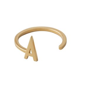 Design Letters Ring - Forgyldt