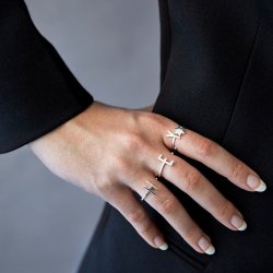 Design Letters Ring - Slv