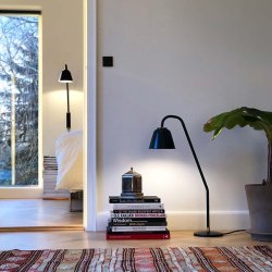 Eleanor Home Webster Lampe - Midnat Bl/Guld Finish