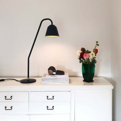 Eleanor Home Webster Lampe - Sort/Guld Finish