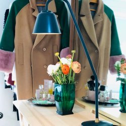 Eleanor Home Webster Lampe - Midnat Bl/Guld Finish