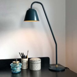 Eleanor Home Webster Lampe - Midnat Bl/Guld Finish