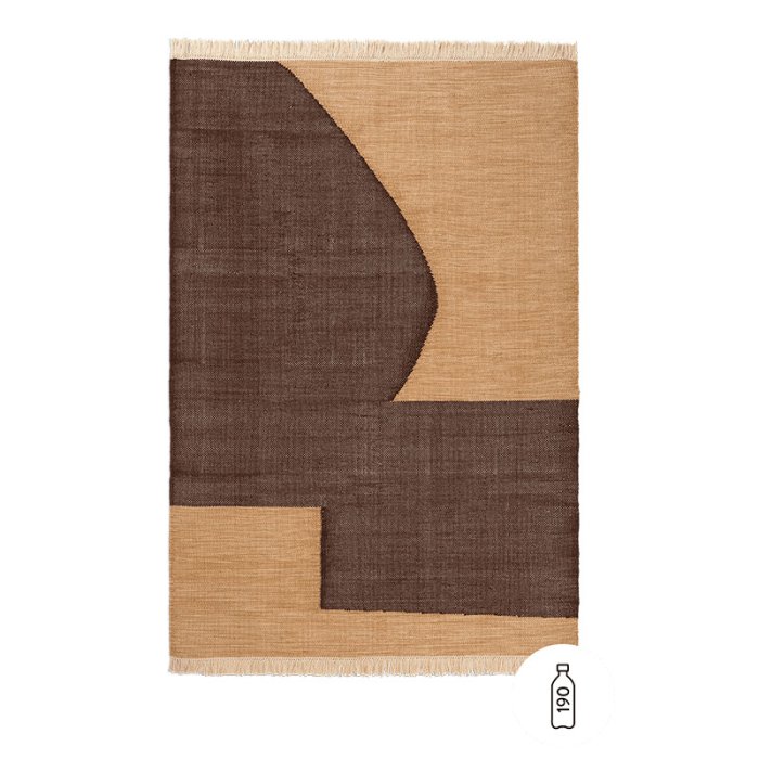 Ferm Living Forene tppe - 80 x 140 - Tan/Chocolate