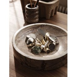 Ferm Living Scape Bowl 30 cm - Brun Marmor