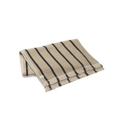 Ferm Living Alee Hndklde - Sand/Sort - 100 x 150 cm