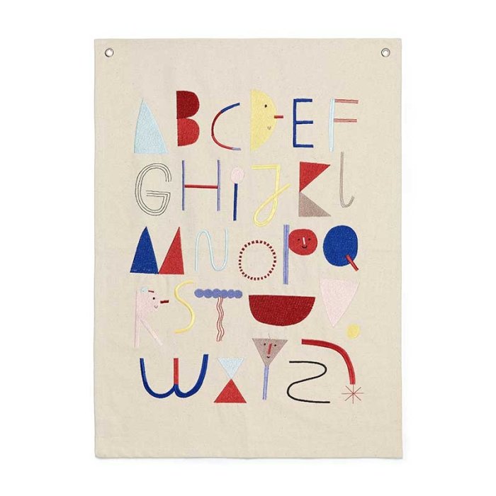 Ferm Living Alphabet Fabric Poster