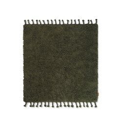 Ferm Living Amass Long Pile Tppe - 140x140 cm - Olive