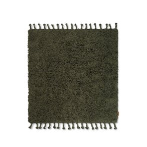 Ferm Living Amass Long Pile Tppe - 140x140 cm - Olive