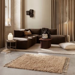 Ferm Living Amass Long Pile Tppe - 140x140 cm - White Pepper