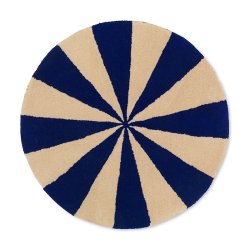 Ferm Living Arch T�ppe - Lille - Bright Blue/Off-White