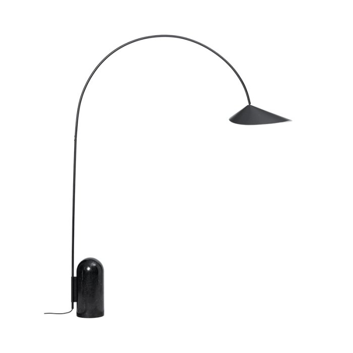 Ferm Living Arum Arched Gulvlampe Sort