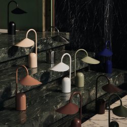 Ferm Living Arum Brbar Bordlampe - Rustfrit Stl