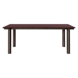 Ferm Living Atura Spisebord 200x90 cm Dark Chocolate/Burgundy Linoleum