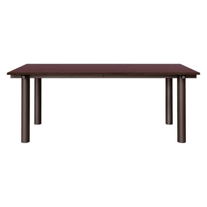 Ferm Living Atura Spisebord 200x90 cm Dark Chocolate/Burgundy Linoleum