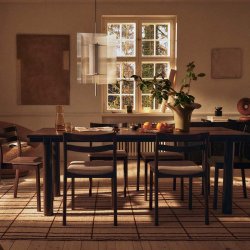 Ferm Living Atura Spisebord 200x90 cm Dark Chocolate/M�rkbejdset Eg