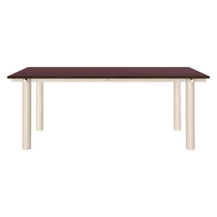 Ferm Living Atura Spisebord 200x90 cm Light Cashmere/Burgundy Linoleum