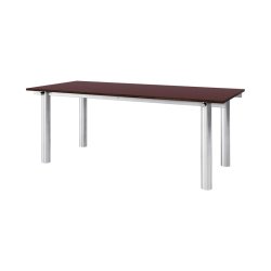 Ferm Living Atura Spisebord 200x90 cm Rustfrit St�l/Burgundy Linoleum