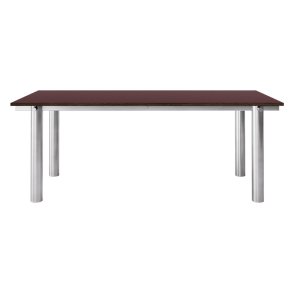 Ferm Living Atura Spisebord 200x90 cm Rustfrit St�l/Burgundy Linoleum