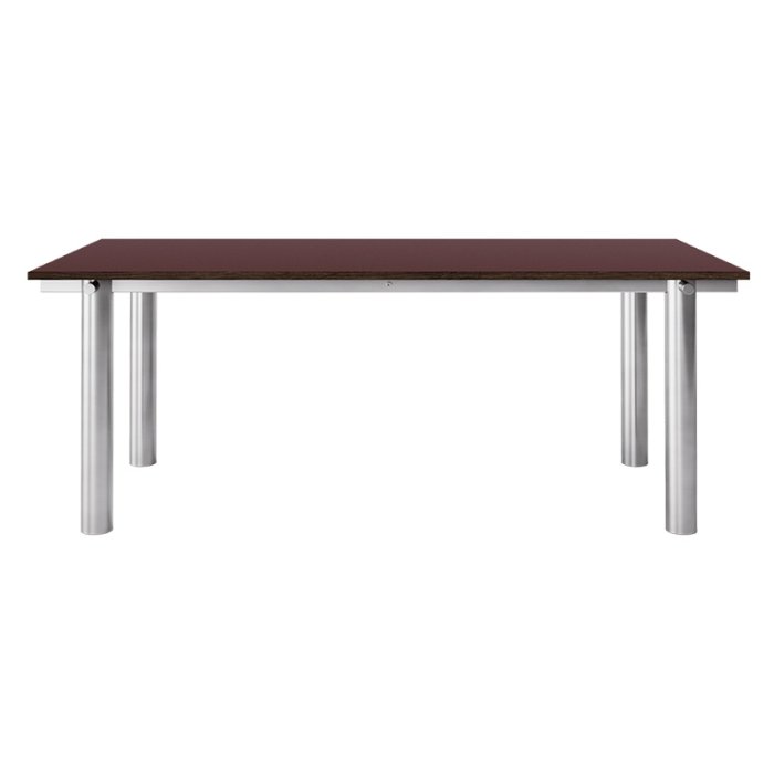 Ferm Living Atura Spisebord 200x90 cm Rustfrit St�l/Burgundy Linoleum