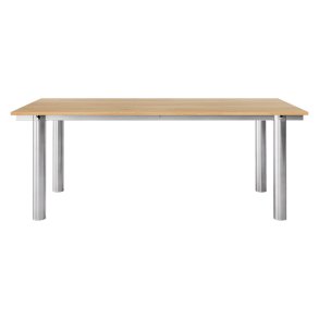 Ferm Living Atura Spisebord 200x90 cm Rustfrit St�l/Natur Eg