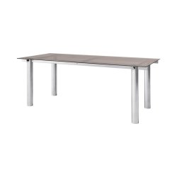 Ferm Living Atura Spisebord 200x90 cm Rustfrit St�l/Tinted Glass