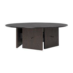 Ferm Living Aukko Sofabord Tonet Glas/M�rkbejdset Eg