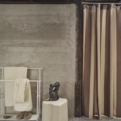 Ferm Living Badeforhng Chambray Carob Brown/Parchment