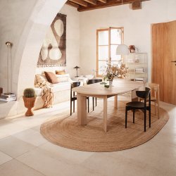 Ferm Living Bevel Spisebord Extend. x2 Hvidolieret Bg