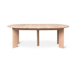 Ferm Living Bevel Spisebord Extend. x2 Hvid Olieret Eg