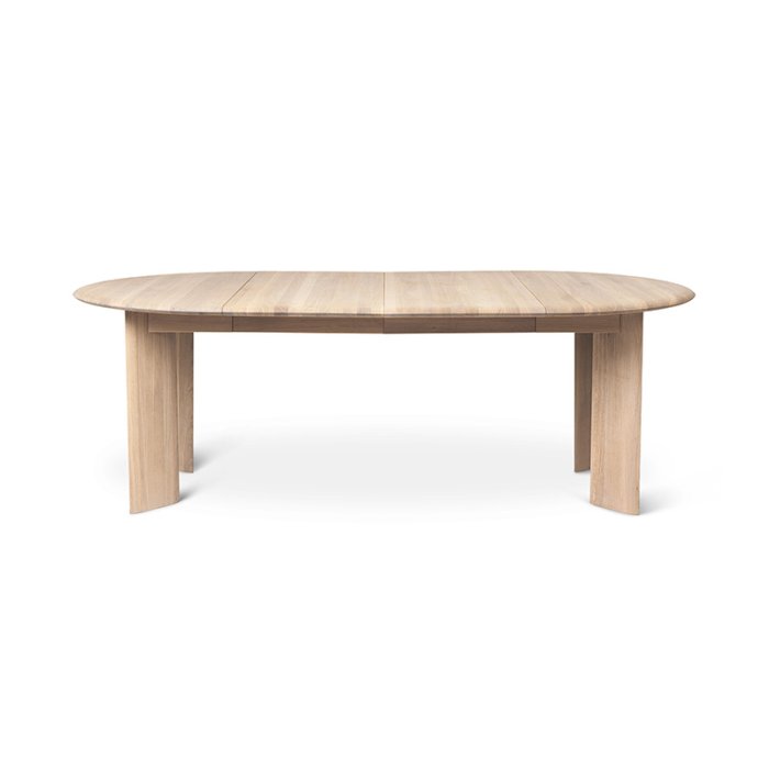Ferm Living Bevel Spisebord Extend. x2 Hvid Olieret Eg